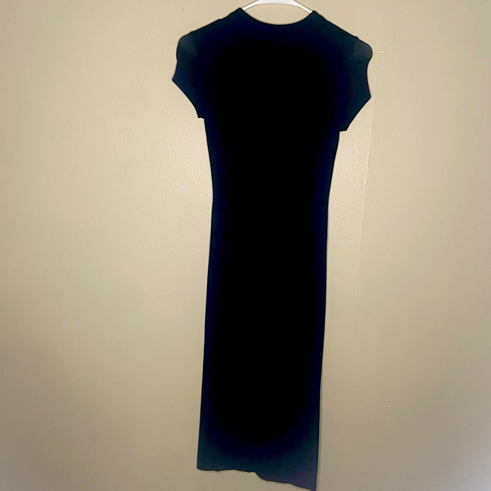 Black, long, thick double dress